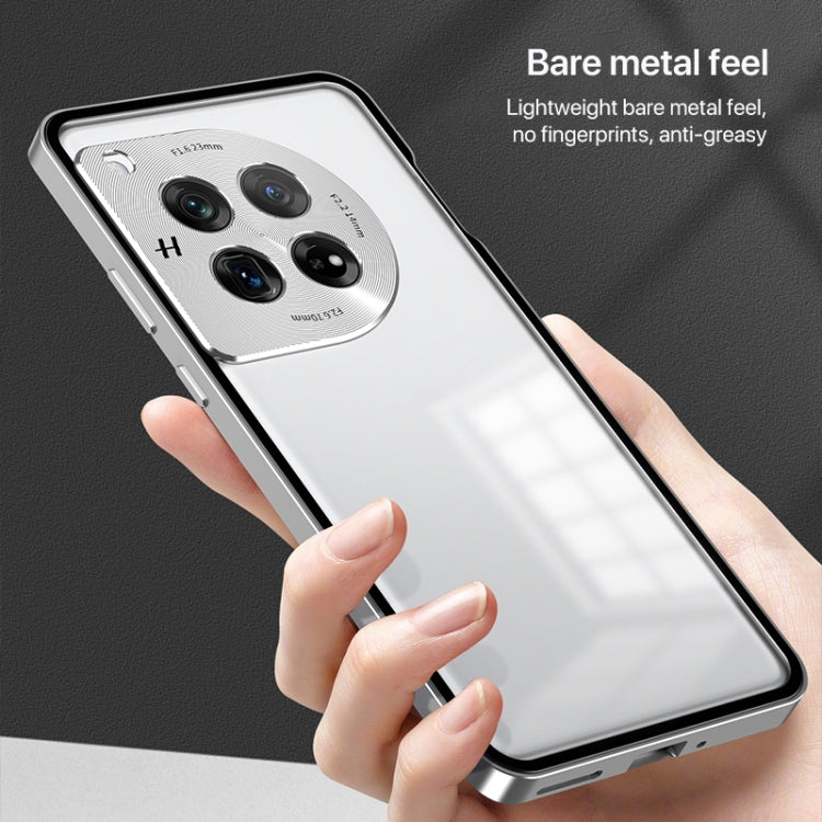 For OnePlus Ace 3 Pro Snap Buckle Single-sided Metal Frame Frosted Phone Case(Sierra Blue) - OnePlus Cases by PMC TechLife | Online Shopping South Africa | PMC TechLife | Buy Now Pay Later Mobicred