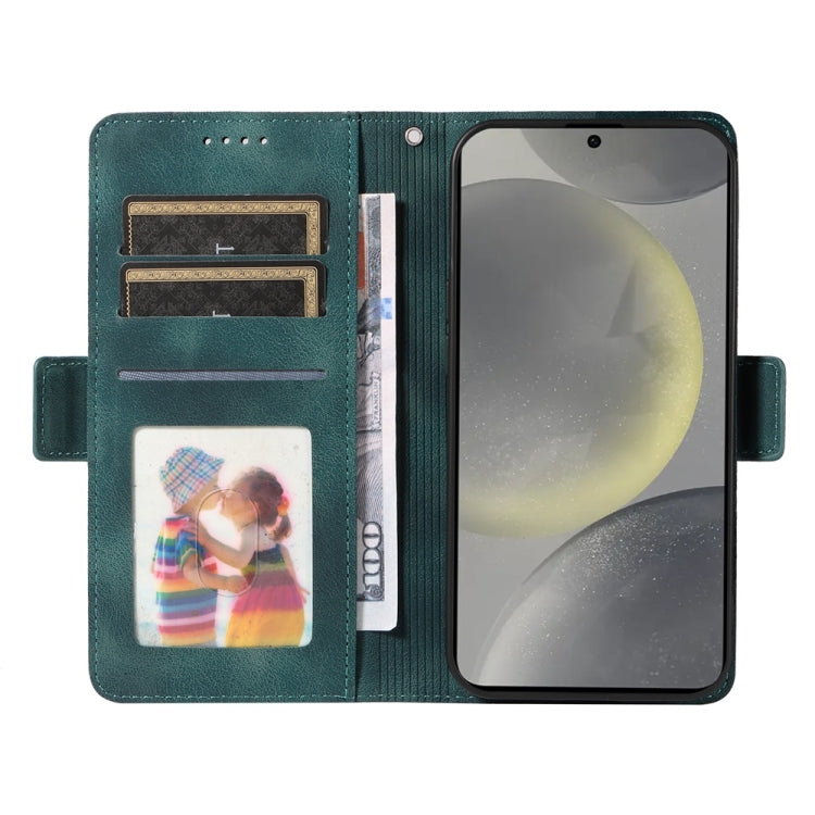For Samsung Galaxy S25+ 5G Embossed Rhombus Starry Leather Phone Case(Green) - free shipping - PMC Jewellery - Order now!