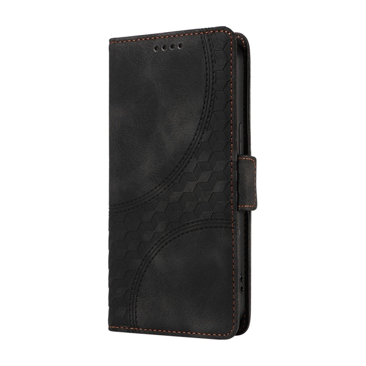 For Samsung Galaxy S25+ 5G Embossed Rhombus Starry Leather Phone Case(Black) - Galaxy S25+ 5G Cases by PMC TechLife | Online Shopping South Africa | PMC TechLife | Buy Now Pay Later Mobicred