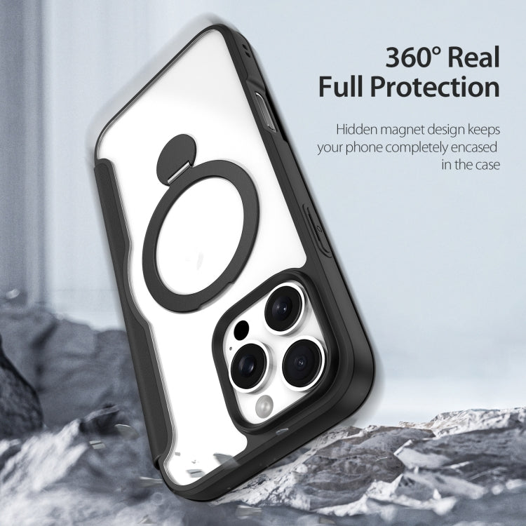 For iPhone 16 Pro Max DUX DUCIS Skin X Pro Series MagSafe Ring Holder Leather Phone Case(Black) - free shipping - PMC TechLife - Order now!