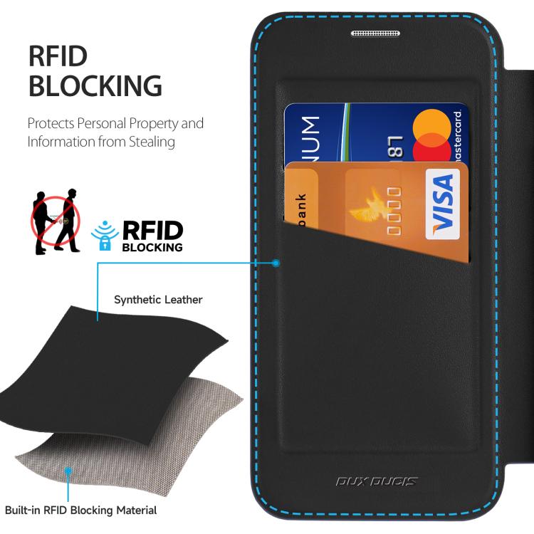 For iPhone 16e DUX DUCIS Skin X Pro Series MagSafe Ring Holder Leather Phone Case(Black) - iPhone 16e Cases by DUX DUCIS | Online Shopping South Africa | PMC TechLife | Buy Now Pay Later Mobicred