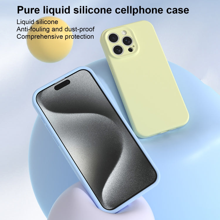 For iPhone 16 Precise Hole Liquid Silicone Jelly Color Full Coverage Phone Case(Navy Blue) - iPhone 16 Cases by PMC TechLife | Online Shopping South Africa | PMC TechLife | Buy Now Pay Later Mobicred