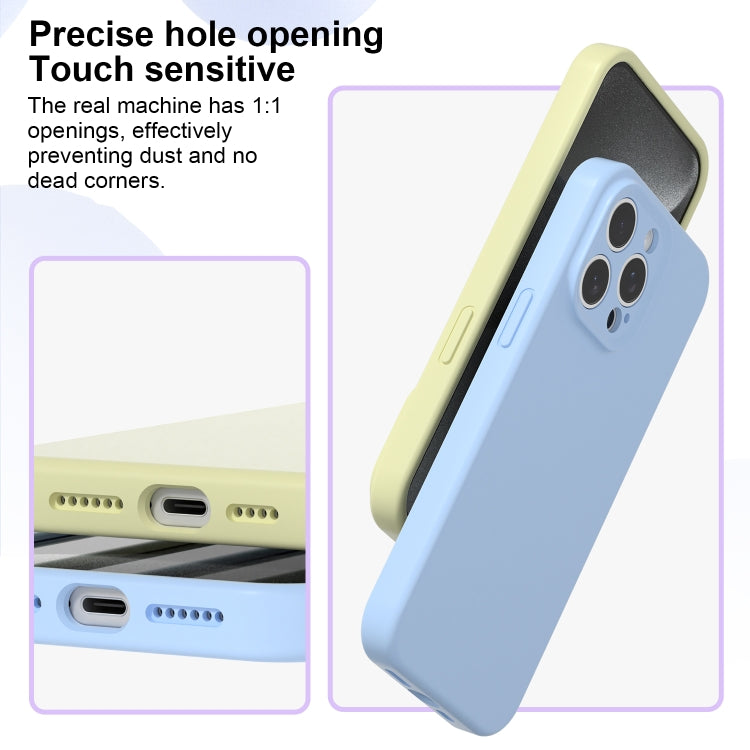 For iPhone 16 Pro Max Precise Hole Liquid Silicone Jelly Color Full Coverage Phone Case(White) - free shipping - PMC TechLife - Order now!