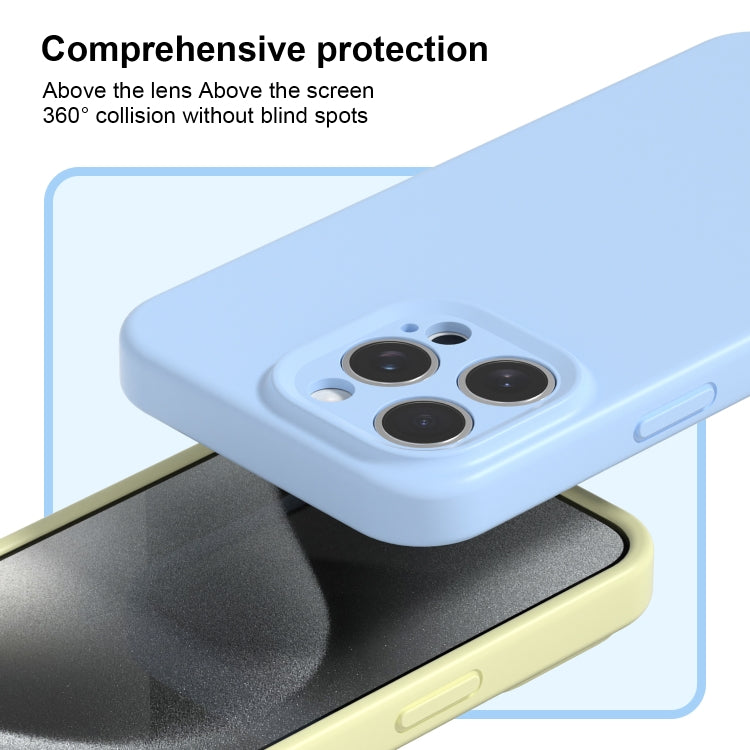 For iPhone 16 Pro Precise Hole Liquid Silicone Jelly Color Full Coverage Phone Case(White) - iPhone 16 Pro Cases by PMC TechLife | Online Shopping South Africa | PMC TechLife | Buy Now Pay Later Mobicred