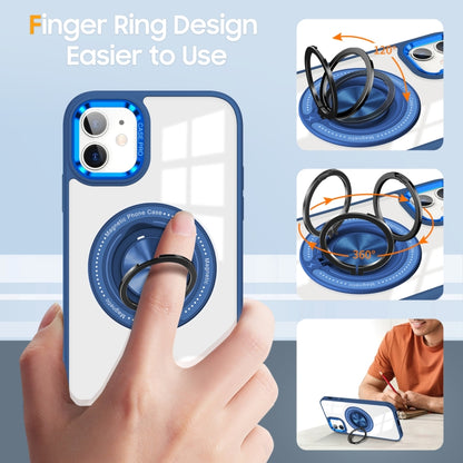 For iPhone 16 Plus Magnetic Rotating Ring Holder Phone Case(Dark Blue) - iPhone 16 Plus Cases by PMC Jewellery | Online Shopping South Africa | PMC Jewellery | Buy Now Pay Later Mobicred