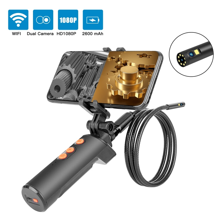 F280 1080P IP68 Waterproof Dual Camera WiFi Digital Endoscope, Length:1m Snake Tube(Black) -  by PMC Jewellery | Online Shopping South Africa | PMC Jewellery | Buy Now Pay Later Mobicred