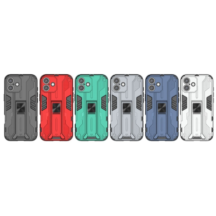 For iPhone 16 Plus Supersonic PC + TPU Holder Phone Case(Black) - iPhone 16 Plus Cases by PMC TechLife | Online Shopping South Africa | PMC TechLife | Buy Now Pay Later Mobicred