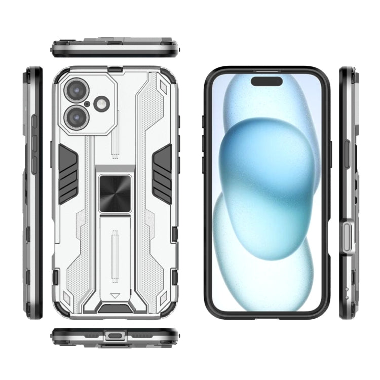 For iPhone 16 Plus Supersonic PC + TPU Holder Phone Case(White) - iPhone 16 Plus Cases by PMC TechLife | Online Shopping South Africa | PMC TechLife | Buy Now Pay Later Mobicred