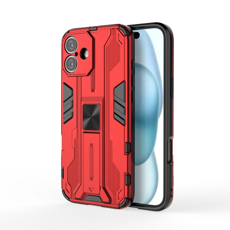 For iPhone 16 Plus Supersonic PC + TPU Holder Phone Case(Red) - iPhone 16 Plus Cases by PMC Jewellery | Online Shopping South Africa | PMC Jewellery | Buy Now Pay Later Mobicred