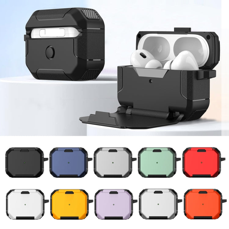 For AirPods Pro 2 Phone Holder Design Earbuds Box Protective Case(Yellow) - For AirPods Pro by PMC Jewellery | Online Shopping South Africa | PMC Jewellery | Buy Now Pay Later Mobicred