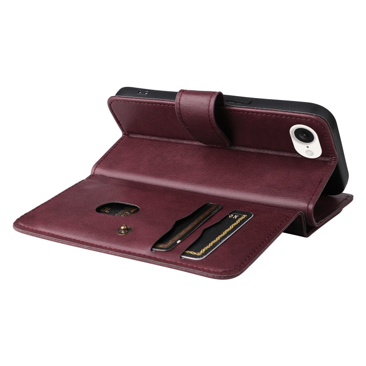 For iPhone 16e Multi-Function Wallet 10 Card Slots Leather Phone Case(Claret) - free shipping - PMC TechLife - Order now!