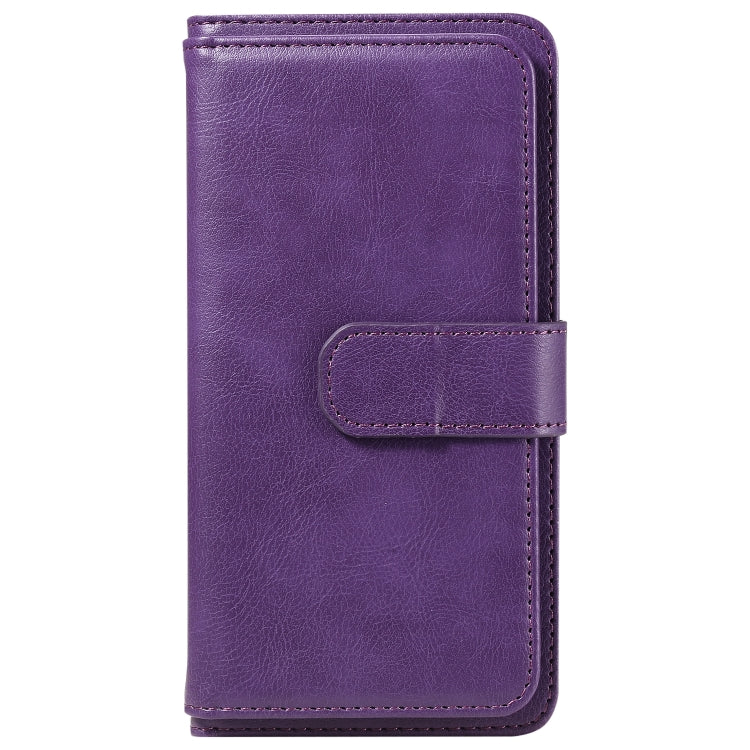 For Samsung Galaxy S25 Ultra 5G Multi-Function Wallet 10 Card Slots Leather Phone Case(Violet) - Galaxy S25 Ultra 5G Cases by PMC Jewellery | Online Shopping South Africa | PMC Jewellery | Buy Now Pay Later Mobicred