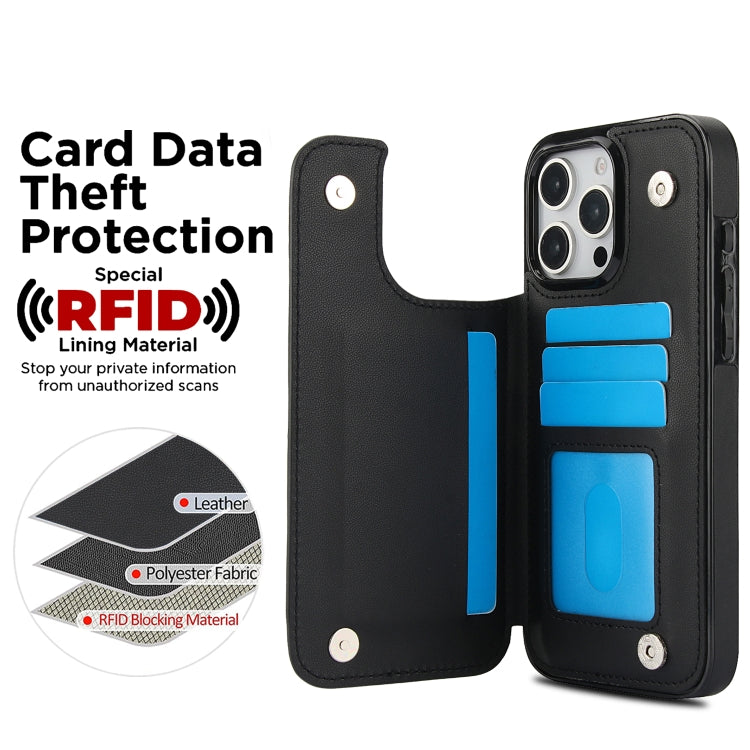 For iPhone 16 Pro Double Buckle Rhombic PU Leather Phone Case(Black) - iPhone 16 Pro Cases by PMC TechLife | Online Shopping South Africa | PMC TechLife | Buy Now Pay Later Mobicred