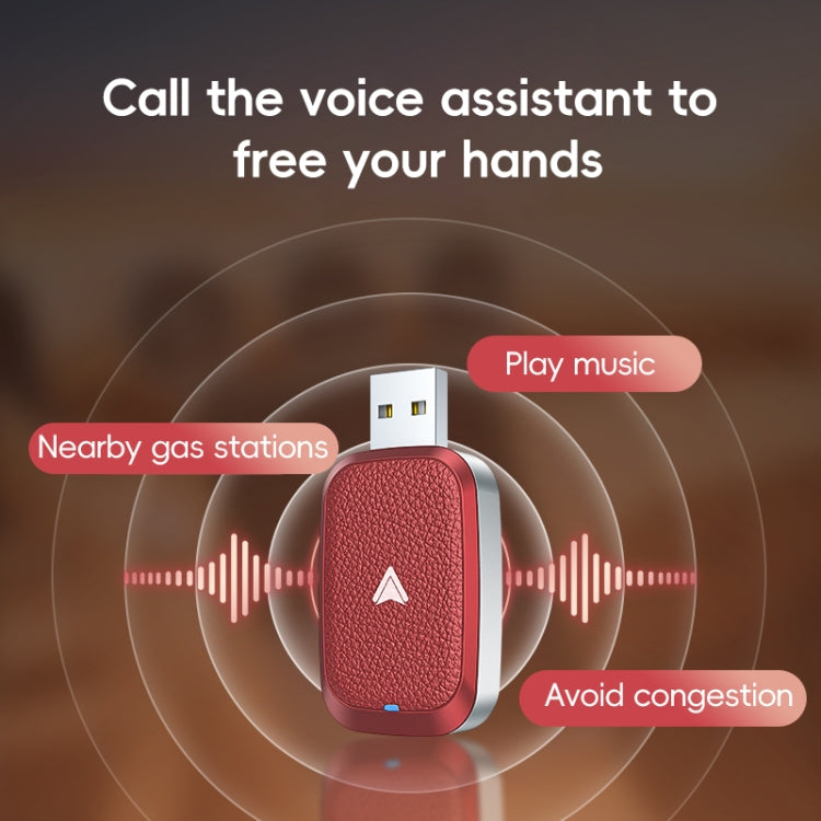 For Android Car Carplay Box Wired to Wireless Auto Adapter(Red) - free shipping - PMC TechLife - Order now!