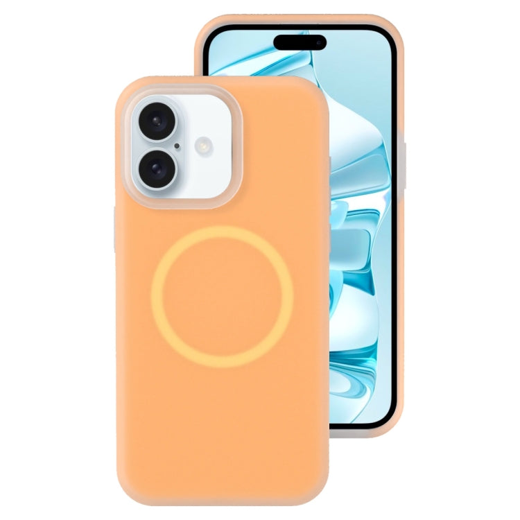 For iPhone 16 Plus Jelly Liquid Silicone MagSafe Magnetic Phone Case(Orange) - iPhone 16 Plus Cases by PMC TechLife | Online Shopping South Africa | PMC TechLife | Buy Now Pay Later Mobicred
