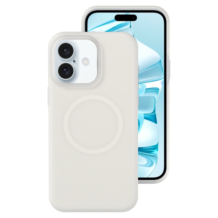 For iPhone 16 Plus Jelly Liquid Silicone MagSafe Magnetic Phone Case(White) - iPhone 16 Plus Cases by PMC TechLife | Online Shopping South Africa | PMC TechLife | Buy Now Pay Later Mobicred