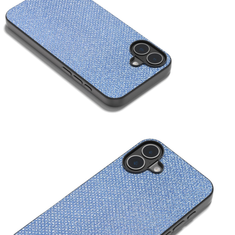 For iPhone 16 Diamond Black Frame Phone Case(Sapphire Blue) - iPhone 16 Cases by PMC TechLife | Online Shopping South Africa | PMC TechLife | Buy Now Pay Later Mobicred