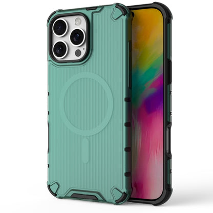 For iPhone 16 Pro Max Grating Airbag Shockproof MagSafe Frosted Phone Case(Green) - iPhone 16 Pro Max Cases by PMC Jewellery | Online Shopping South Africa | PMC Jewellery | Buy Now Pay Later Mobicred