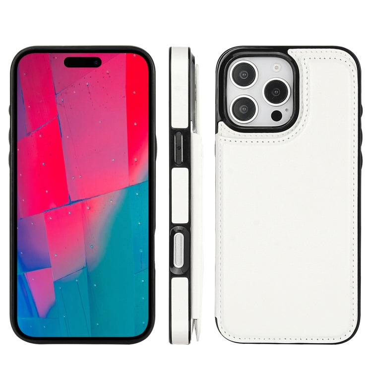 For iPhone 16 Pro Max Double Buckle Crazy Horse Texture PU Phone Case(Pink) - iPhone 16 Pro Max Cases by PMC TechLife | Online Shopping South Africa | PMC TechLife | Buy Now Pay Later Mobicred