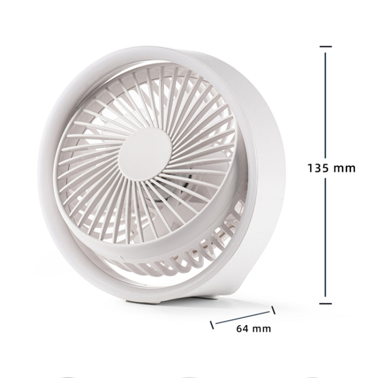 N601 180 Degree Rotating Type-C Desktop Fan with LED Ambience Light(Pink) - Electric Fans by PMC Jewellery | Online Shopping South Africa | PMC Jewellery | Buy Now Pay Later Mobicred