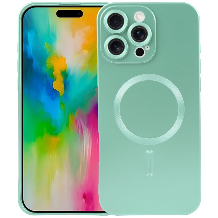 For iPhone 16 Pro Liquid TPU Silicone Solid Color MagSafe Phone Case(Green) - iPhone 16 Pro Cases by PMC TechLife | Online Shopping South Africa | PMC TechLife | Buy Now Pay Later Mobicred
