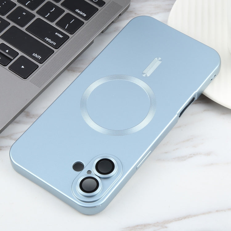 For iPhone 16 Liquid TPU Silicone Solid Color MagSafe Phone Case(Blue) - iPhone 16 Cases by PMC TechLife | Online Shopping South Africa | PMC TechLife | Buy Now Pay Later Mobicred