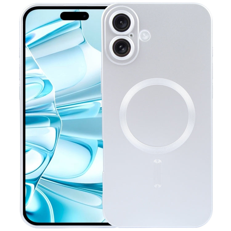 For iPhone 16 Liquid TPU Silicone Solid Color MagSafe Phone Case(Silver) - iPhone 16 Cases by PMC TechLife | Online Shopping South Africa | PMC TechLife | Buy Now Pay Later Mobicred