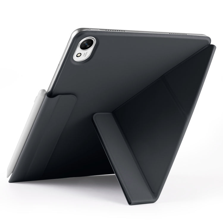 For Huawei MatePad Air 11.5 2023 Fixed Buckle Magnetic Deformation Leather Tablet Case(Black) - Huawei by PMC TechLife | Online Shopping South Africa | PMC TechLife | Buy Now Pay Later Mobicred