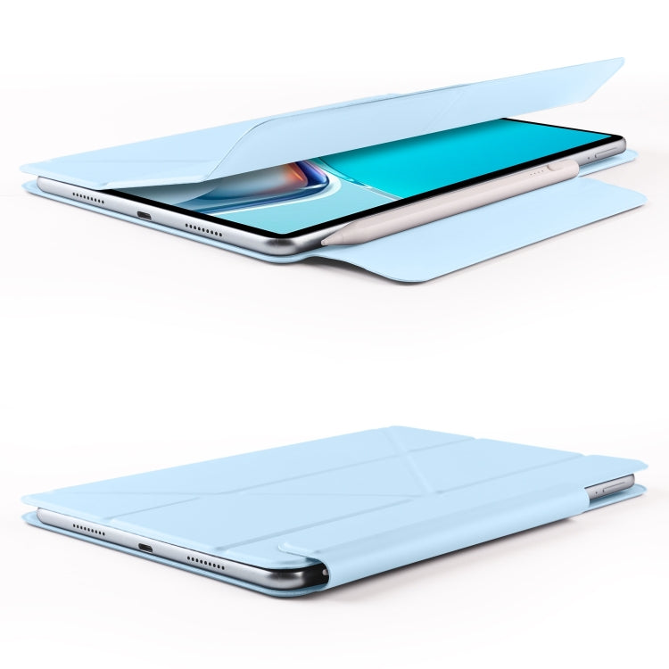 For Huawei MatePad 11 2021 Fixed Buckle Magnetic Deformation Leather Tablet Case(Ice Blue) - free shipping - PMC TechLife - Order now!