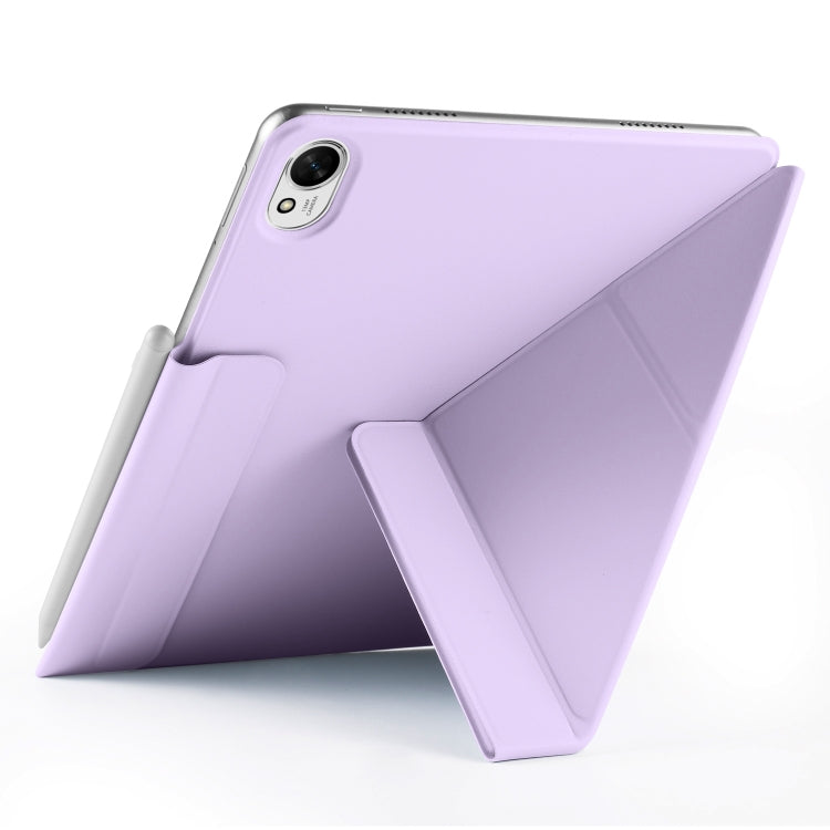 For Huawei MatePad Air 12 2024 Fixed Buckle Magnetic Deformation Leather Tablet Case(Purple) - Huawei by PMC TechLife | Online Shopping South Africa | PMC TechLife | Buy Now Pay Later Mobicred