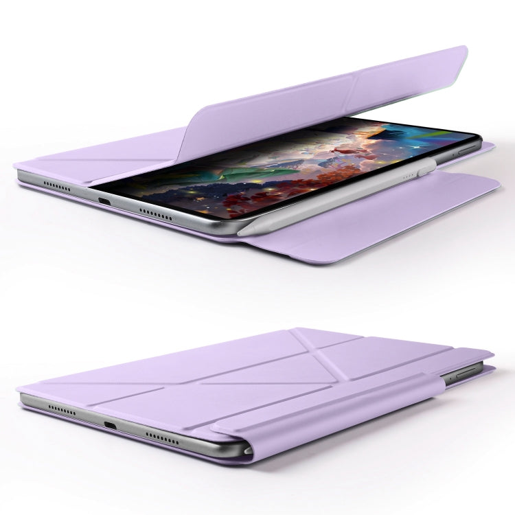 For Huawei MatePad Air 12 2024 Fixed Buckle Magnetic Deformation Leather Tablet Case(Purple) - Huawei by PMC TechLife | Online Shopping South Africa | PMC TechLife | Buy Now Pay Later Mobicred