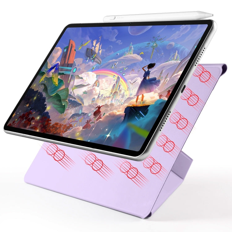 For Huawei MatePad Air 12 2024 Fixed Buckle Magnetic Deformation Leather Tablet Case(Purple) - Huawei by PMC TechLife | Online Shopping South Africa | PMC TechLife | Buy Now Pay Later Mobicred