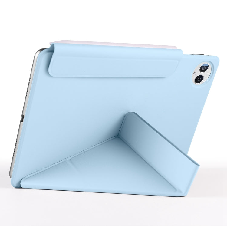 For Huawei MatePad Pro 12.2 2024 Fixed Buckle Magnetic Deformation Leather Tablet Case(Ice Blue) - Huawei by PMC TechLife | Online Shopping South Africa | PMC TechLife | Buy Now Pay Later Mobicred