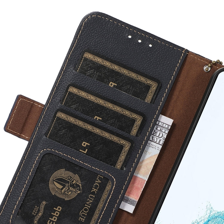 For Samsung Galaxy S25 Ultra 5G Side-Magnetic TJ Genuine Leather RFID Phone Case(Blue) - Galaxy S25 Ultra 5G Cases by PMC Jewellery | Online Shopping South Africa | PMC Jewellery | Buy Now Pay Later Mobicred