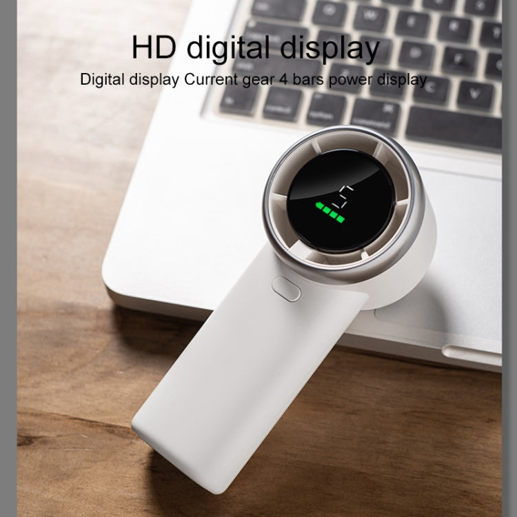 N603 HD Digital Display Handheld Turbine Fan(White) - Electric Fans by PMC TechLife | Online Shopping South Africa | PMC TechLife | Buy Now Pay Later Mobicred