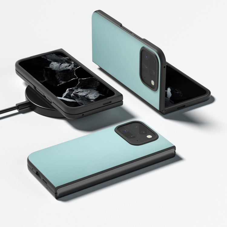 For Google Pixel 9 Pro Fold PU Leather Black Frame Full Coverage Phone Case(Light Blue) - Google Cases by PMC TechLife | Online Shopping South Africa | PMC TechLife | Buy Now Pay Later Mobicred