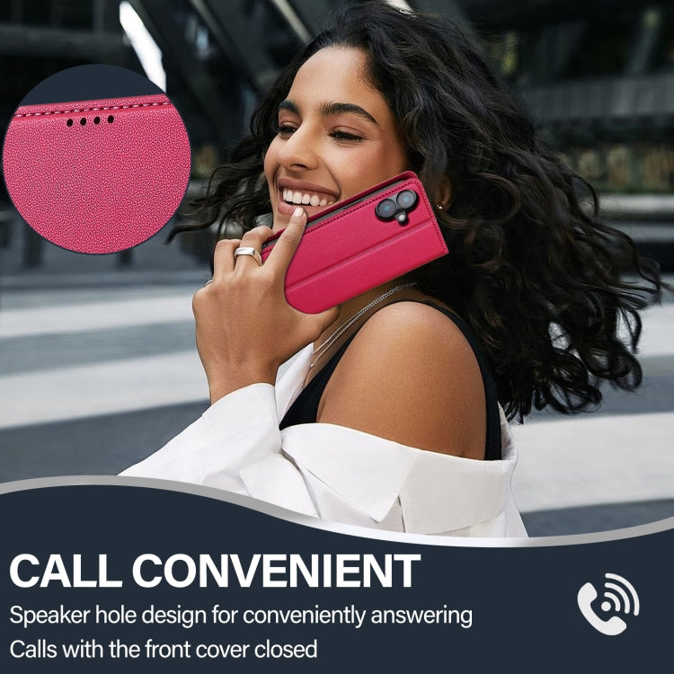 For iPhone 16 Plus LC.IMEEKE L1 Series Frosted Fine Texture PU Phone Case(Red) - iPhone 16 Plus Cases by LC.IMEEKE | Online Shopping South Africa | PMC TechLife | Buy Now Pay Later Mobicred