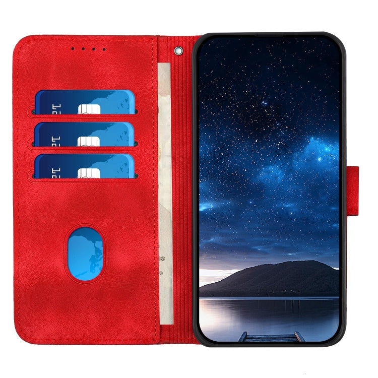 For Google Pixel 9 / 9 Pro YX0080 Grid Butterfly Embossed Pattern Flip Leather Phone Case with Lanyard(Red) - Google Cases by PMC TechLife | Online Shopping South Africa | PMC TechLife | Buy Now Pay Later Mobicred