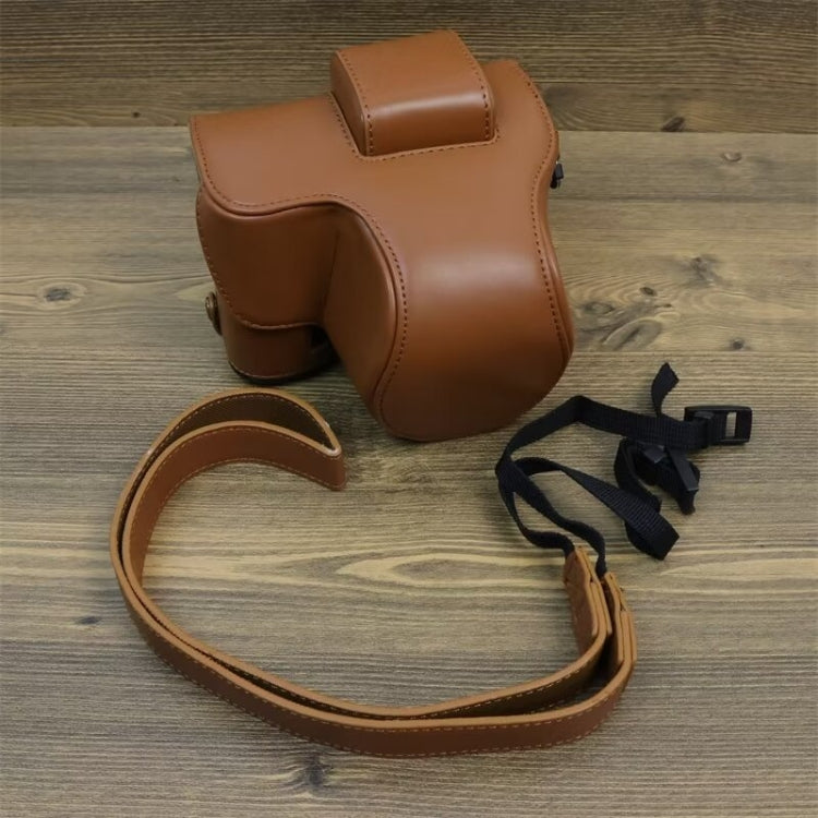 For FUJIFILM X-S20 Full Body Leather Camera Case Bag with Strap(Brown) - Leather Bag by PMC TechLife | Online Shopping South Africa | PMC TechLife | Buy Now Pay Later Mobicred
