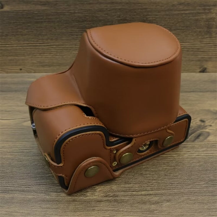 For FUJIFILM X-S20 Full Body Leather Camera Case Bag with Strap(Brown) - Leather Bag by PMC TechLife | Online Shopping South Africa | PMC TechLife | Buy Now Pay Later Mobicred