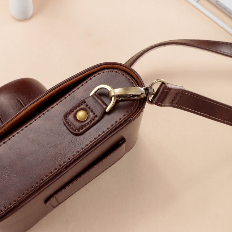 For FUJIFILM X100VI Full Body Leather Camera Case Bag with Strap(Coffee) - Leather Bag by PMC TechLife | Online Shopping South Africa | PMC TechLife | Buy Now Pay Later Mobicred