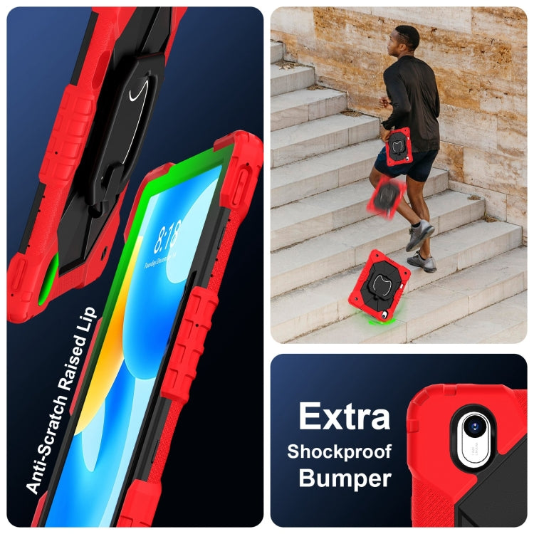 For Huawei Matepad 11.5 2023 Contrast Color Robot Silicone Hybrid PC Tablet Case(Red Black) - Huawei by PMC Jewellery | Online Shopping South Africa | PMC Jewellery | Buy Now Pay Later Mobicred