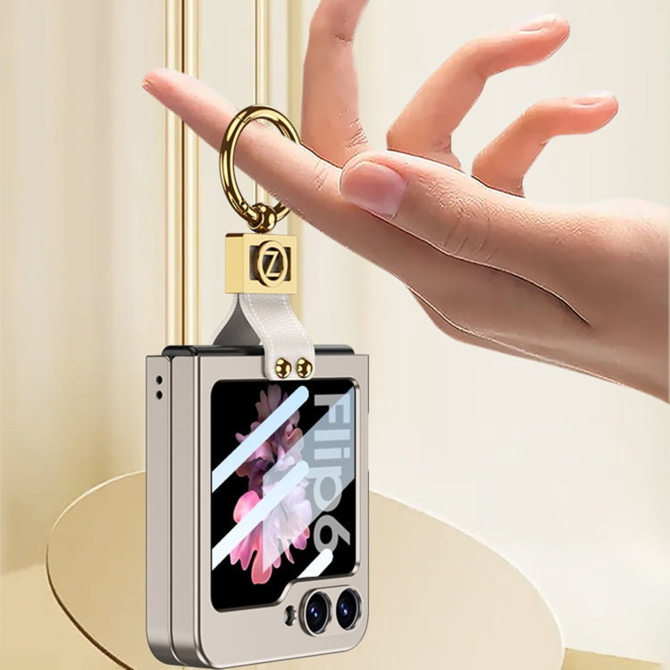 For Samsung Galaxy Z Flip6 GKK Integrated Ultra-thin Phone Case with Z Ring Holder(Titanium Grey) - free shipping - PMC Jewellery - Order now!