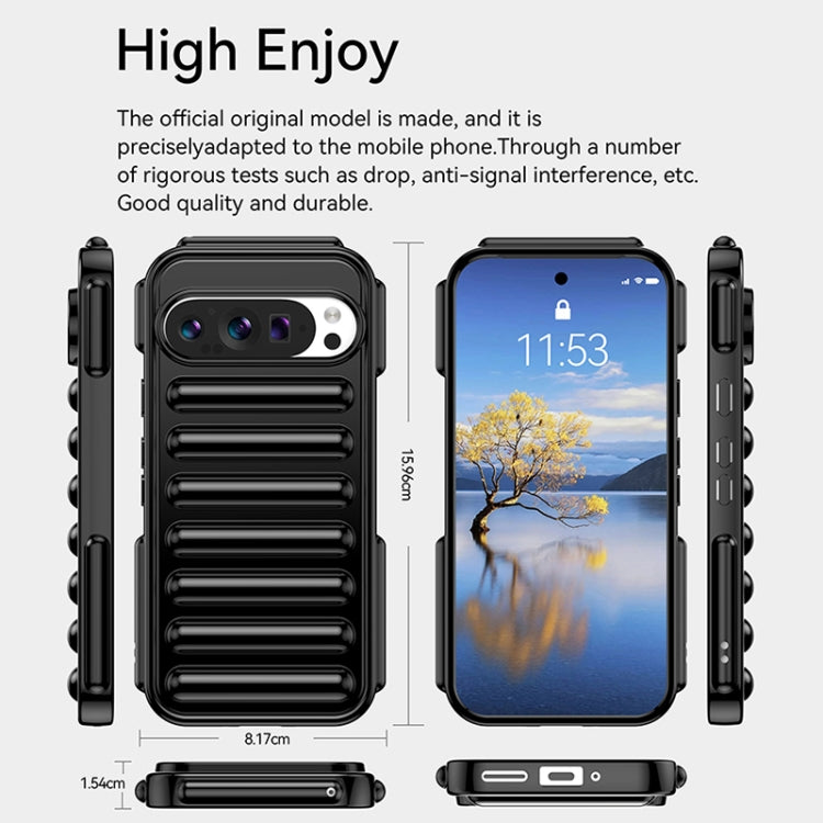For Google Pixel 9 Pro Capsule Series Candy Color TPU Phone Case(Black) - Google Cases by PMC TechLife | Online Shopping South Africa | PMC TechLife | Buy Now Pay Later Mobicred