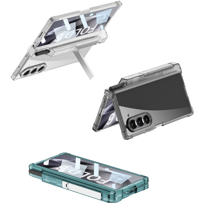 For Samsung Galaxy Z Fold6 GKK Integrated Airbag Hinge Full Coverage Phone Case with Holder / Pen Box, Not Included Pen(Transparent) - Galaxy Z Fold6 5G Cases by GKK | Online Shopping South Africa | PMC Jewellery | Buy Now Pay Later Mobicred