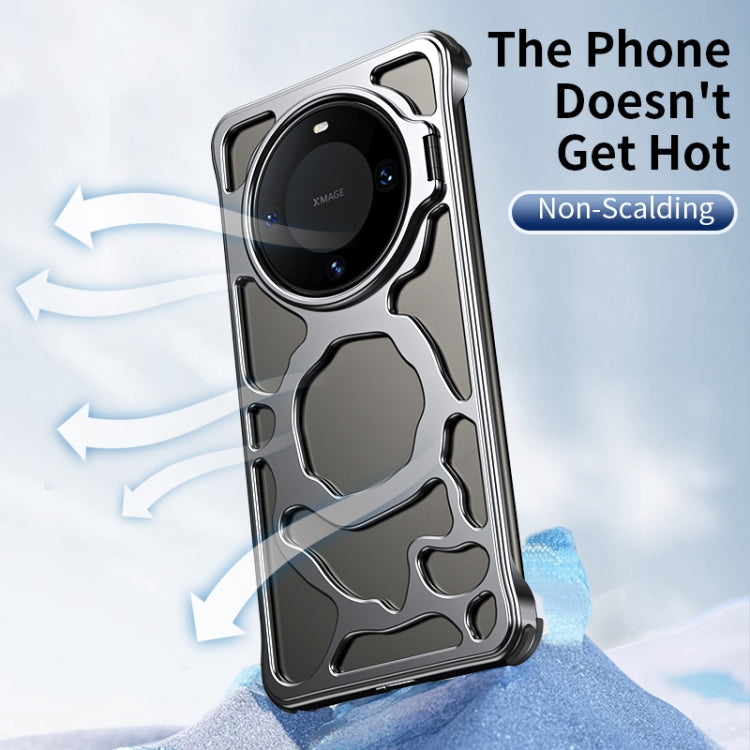 For Huawei Mate 60 Pro+ Auspicious Cloud Series MagSafe Metal Phone Case with Bracket(Silver) - Huawei Cases by PMC TechLife | Online Shopping South Africa | PMC TechLife | Buy Now Pay Later Mobicred