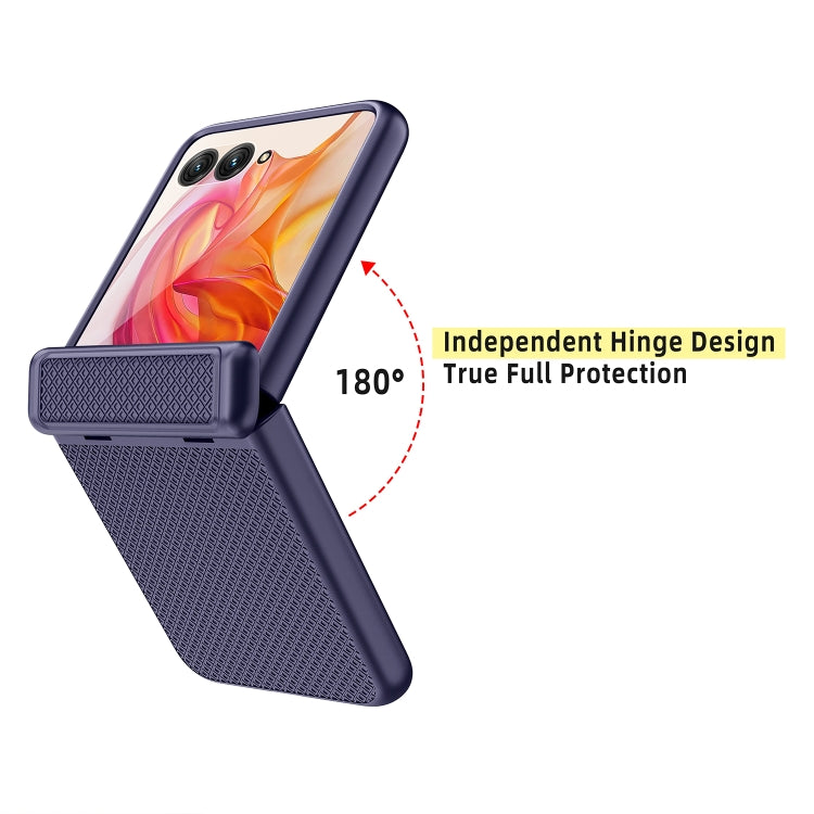 For Motorola Razr 50 Ultra Integrated Fold Hinge Grid Texture Phone Case(Green) - Motorola Cases by PMC TechLife | Online Shopping South Africa | PMC TechLife | Buy Now Pay Later Mobicred