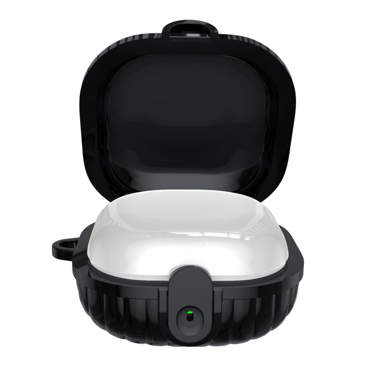 For Samsung Galaxy Buds2 Shell Look Earbuds Box Protective Case with Security Lock(Black) - free shipping - PMC Jewellery - Order now!
