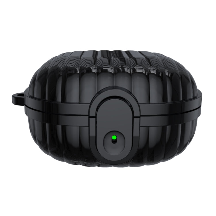 For Samsung Galaxy Buds2 Shell Look Earbuds Box Protective Case with Security Lock(Black) - free shipping - PMC Jewellery - Order now!