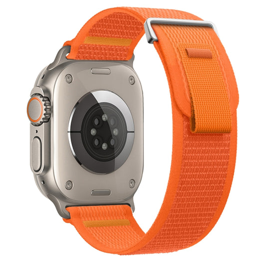 For Apple Watch Ultra 49mm Dual-Section Loop Nylon Watch Band(Orange) - Watch Bands by PMC Jewellery | Online Shopping South Africa | PMC Jewellery | Buy Now Pay Later Mobicred